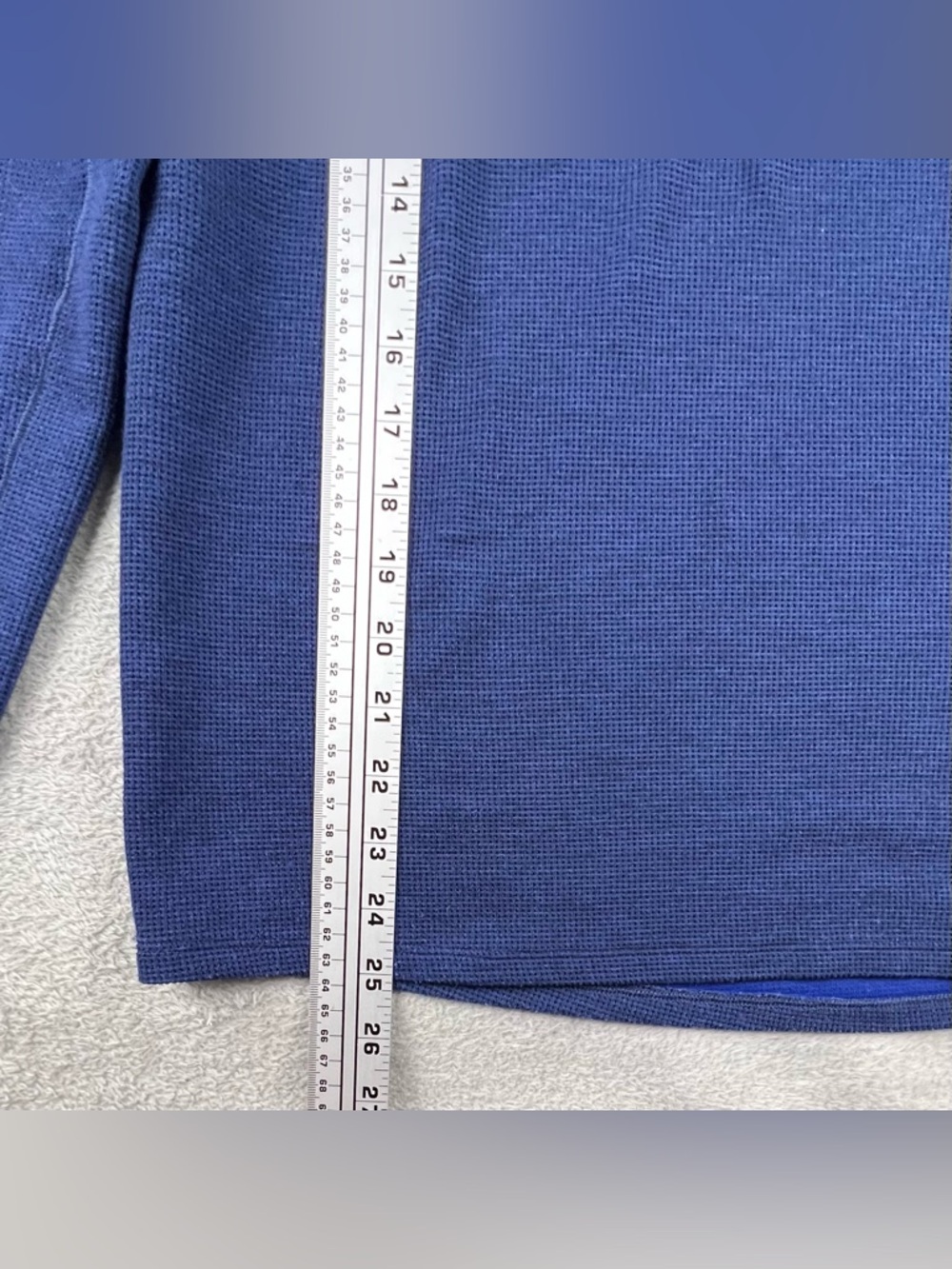 Lululemon Shift Stitch Hoodie Men's Med Blue Waffle Knit Thermal Performance - Picture 4 of 8